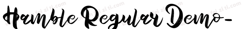 Hamble Regular Demo字体转换